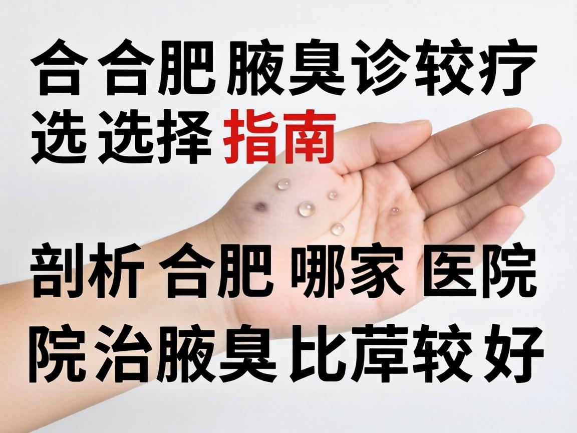 合肥腋臭诊疗选择指南，剖析合肥哪家医院治腋臭比较好