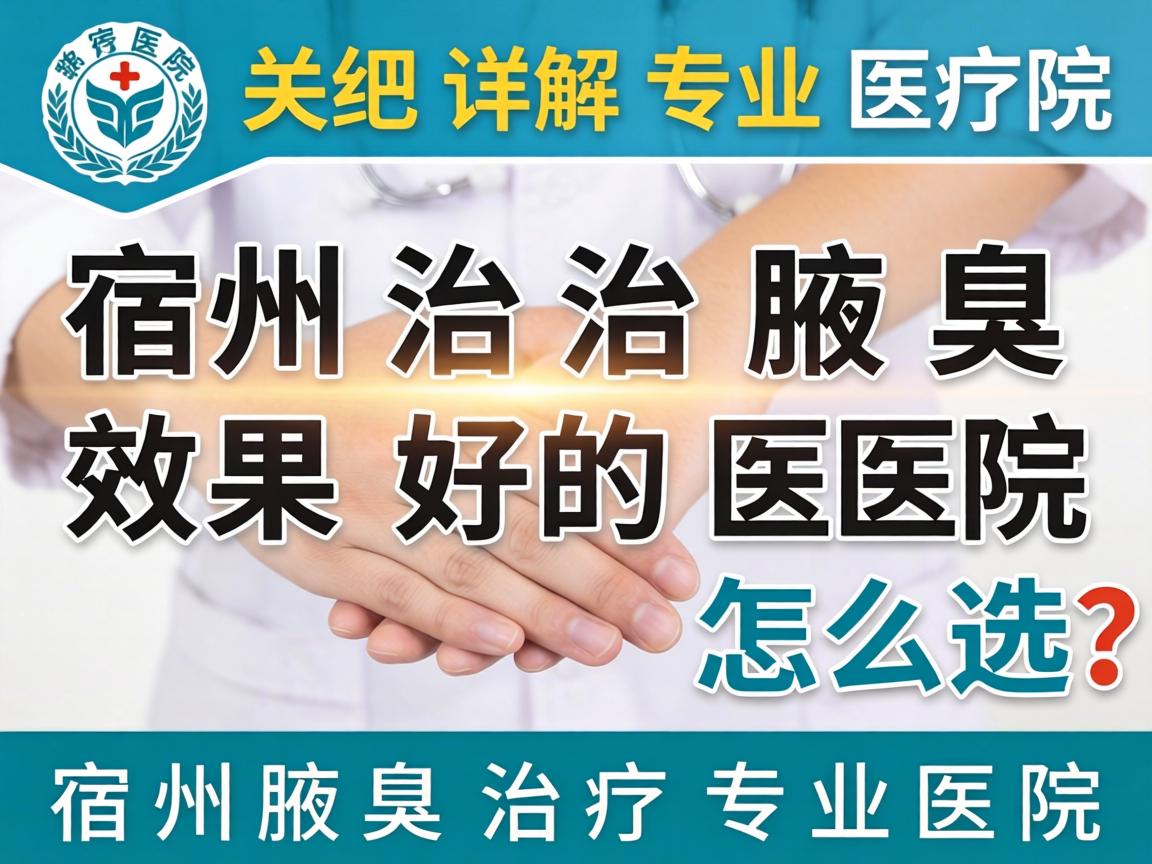 宿州治腋臭效果好的医院怎么选？详解宿州腋臭治疗专业医院