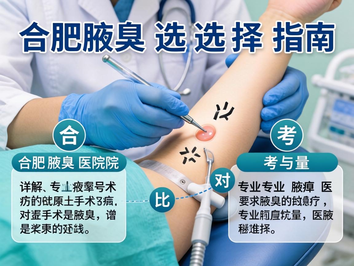合肥腋臭手术选择指南，详解合肥专业腋臭医院的对比与考量