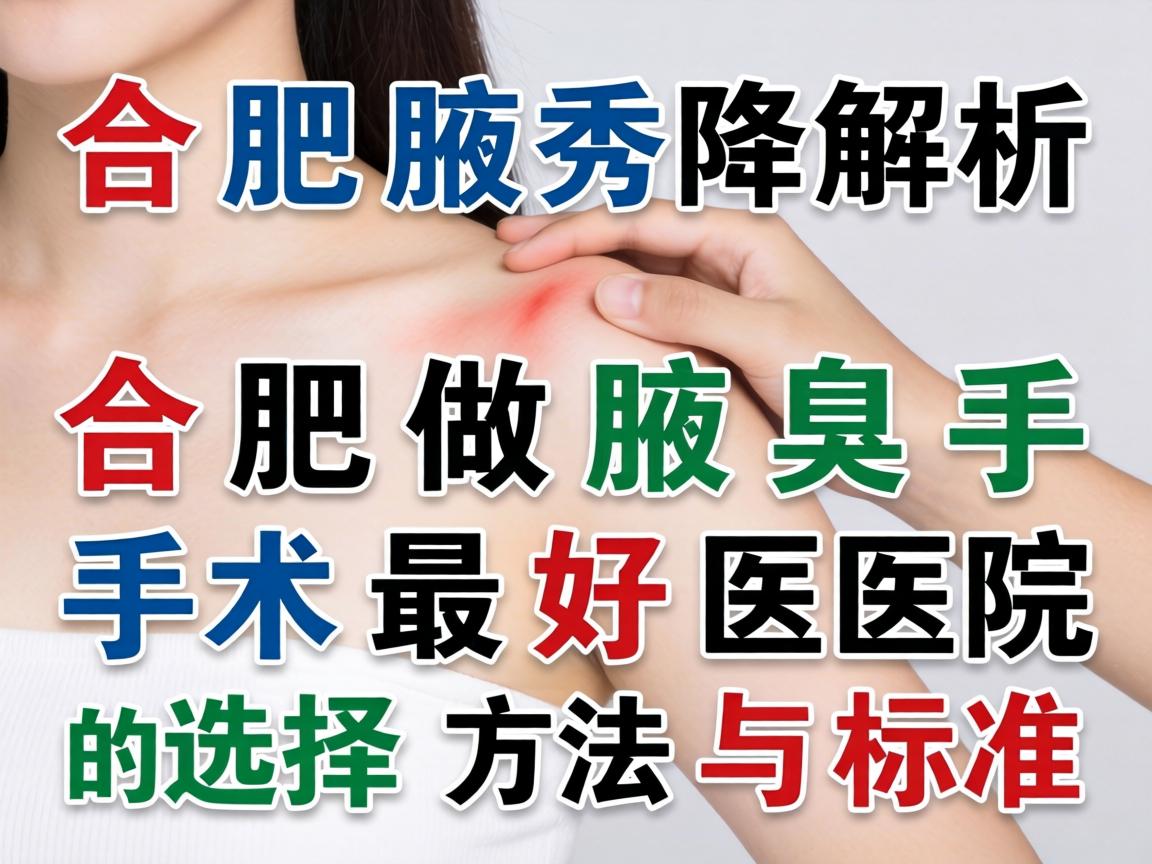 合肥腋秀解析，合肥做腋臭手术最好医院的选择方法与标准