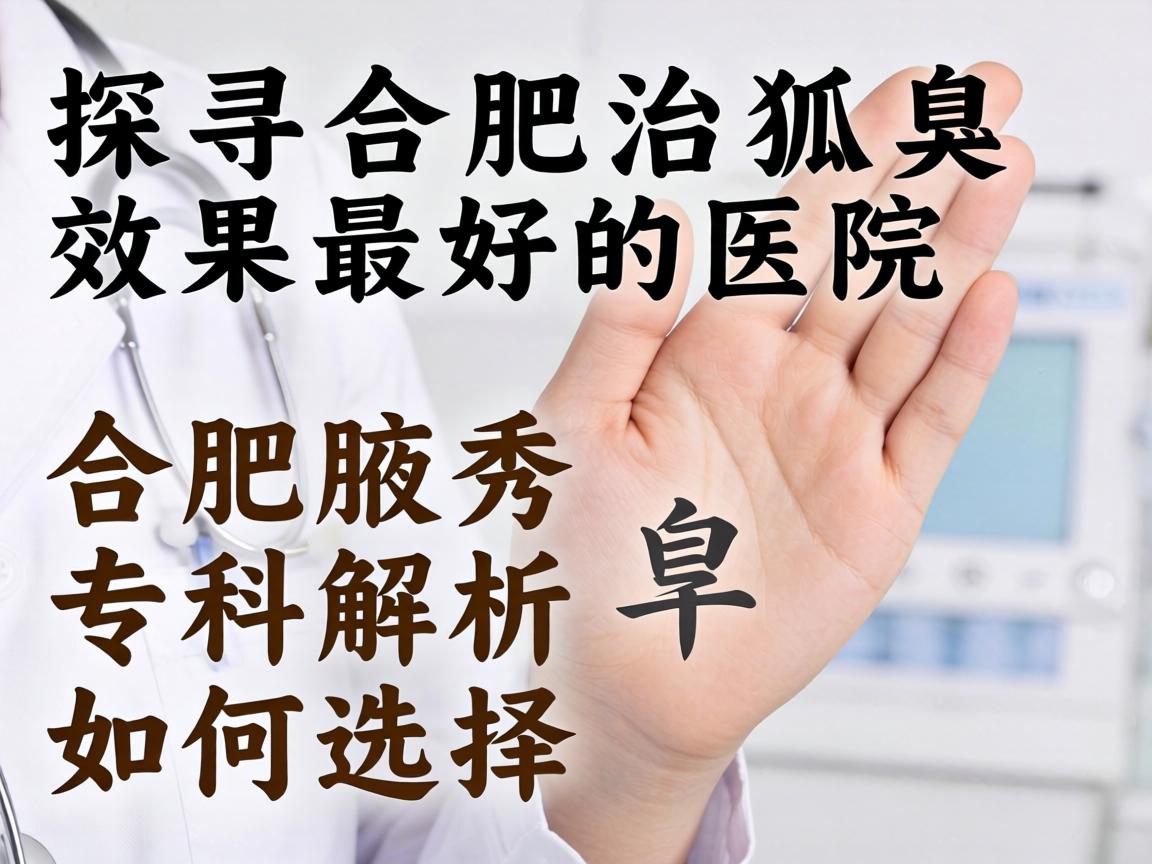 探寻合肥治狐臭效果最好的医院,合肥腋秀专科解析如何选择 探寻合肥治狐臭效果最好的医院,合肥腋秀专科解析如何选择
