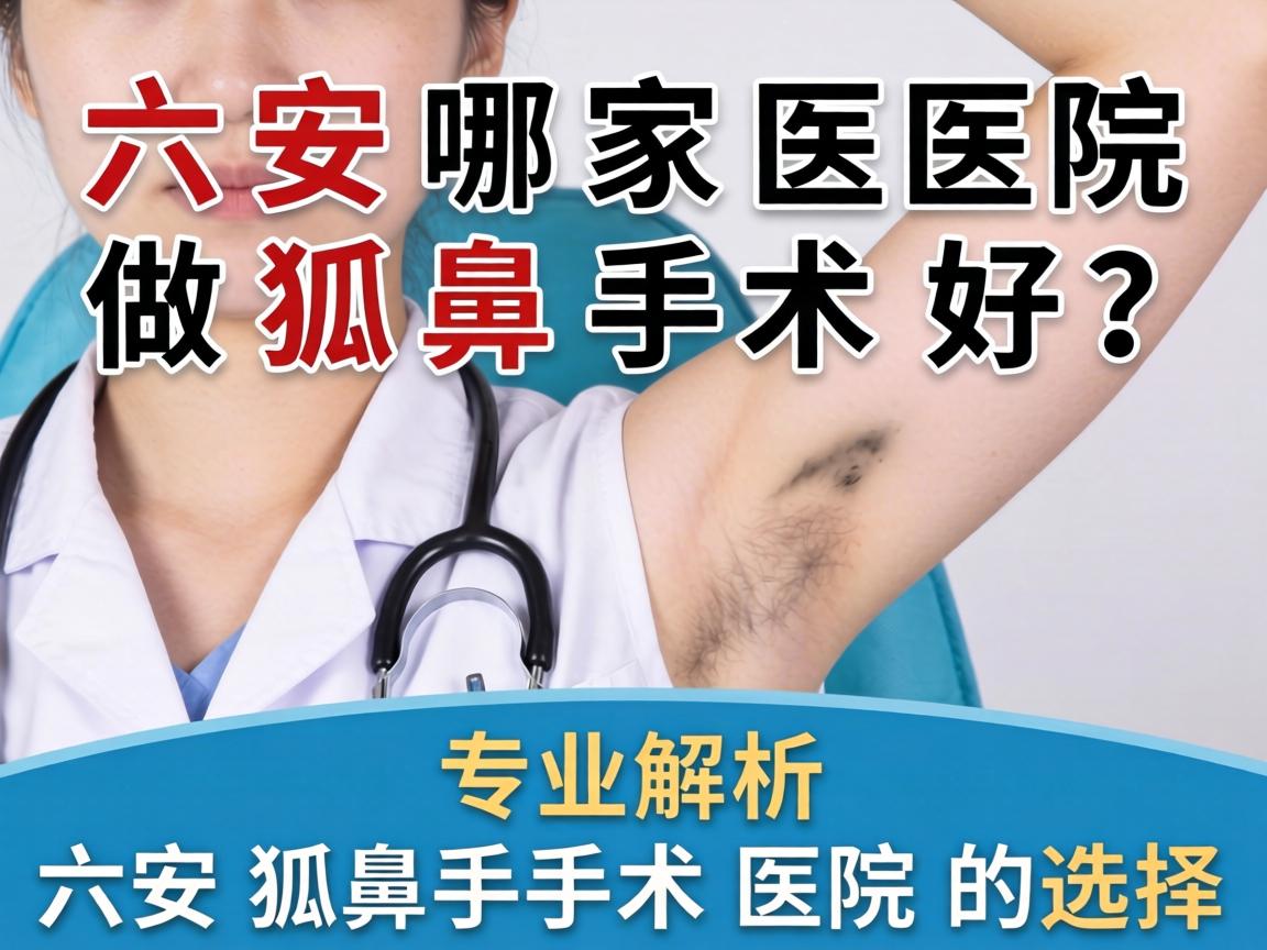 六安哪家医院做狐臭手术好？专业解析六安狐臭手术医院的选择