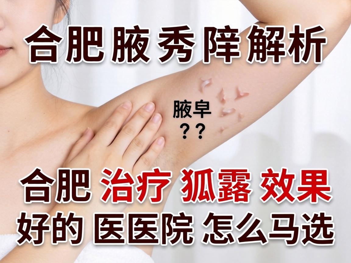 合肥腋秀解析，合肥治疗狐臭效果好的医院怎么选？