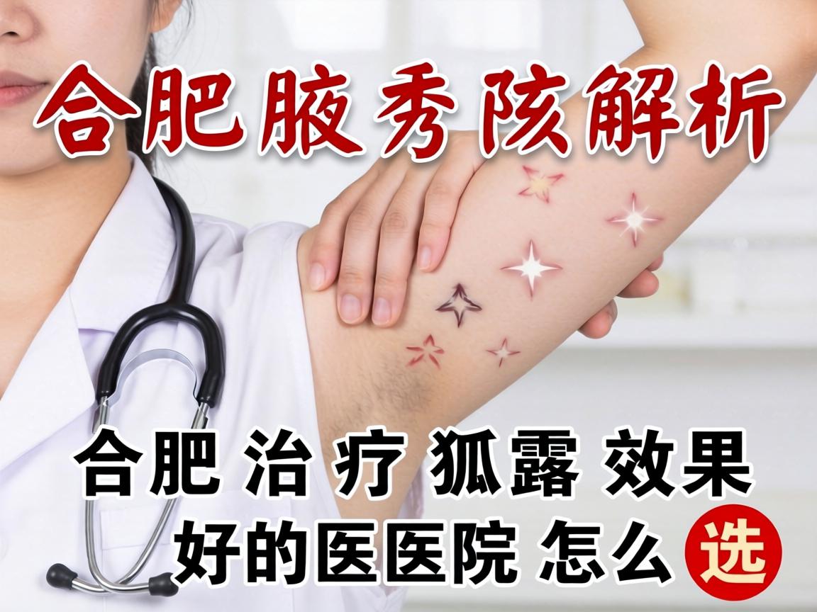 合肥腋秀解析，合肥治疗狐臭效果好的医院怎么选？