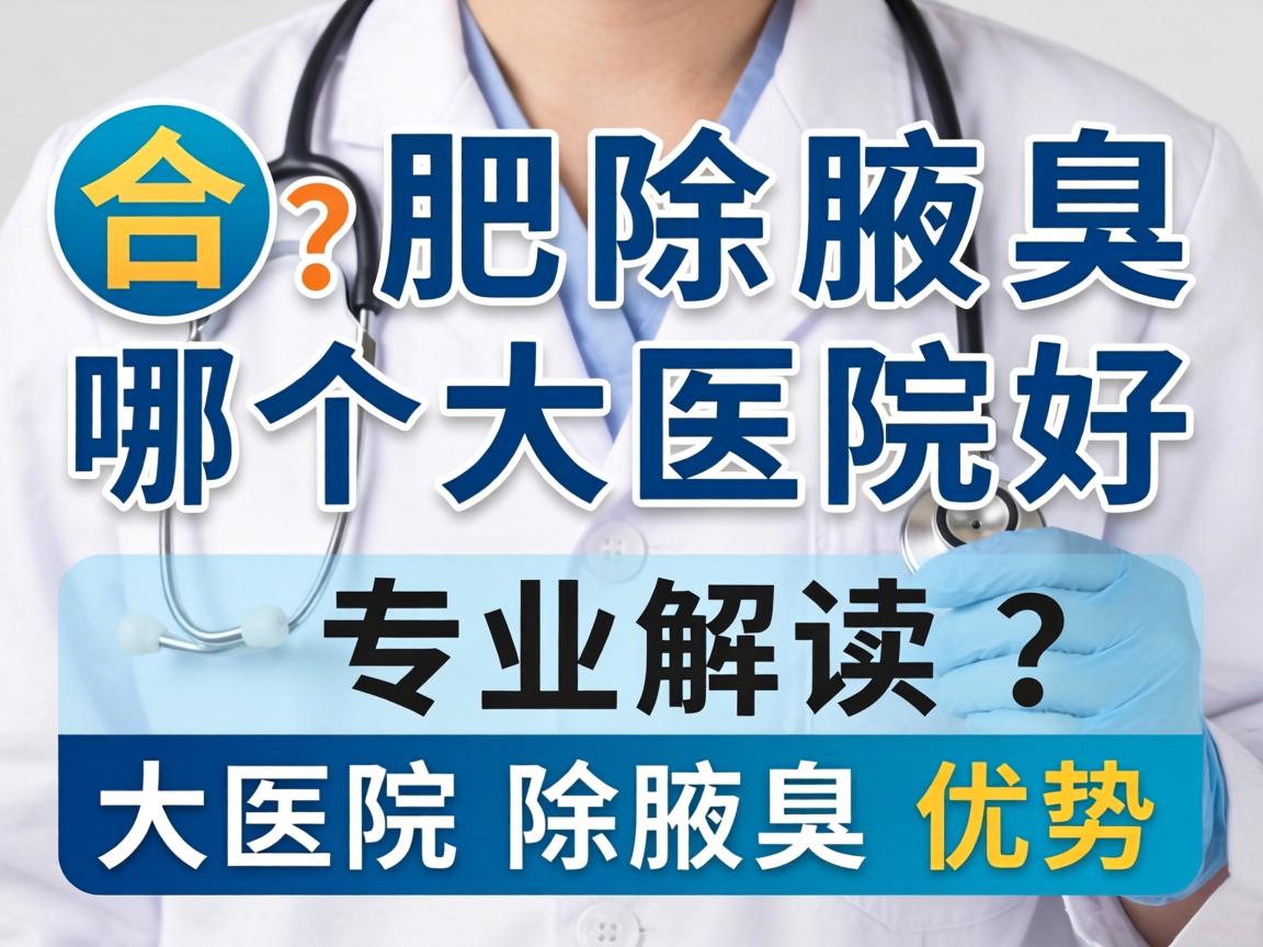 合肥除腋臭哪个大医院好？专业解读大医院除腋臭优势