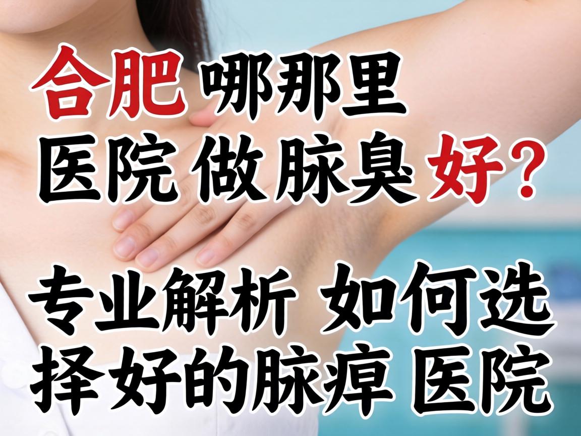 合肥哪里医院做腋臭好？专业解析如何选择好的腋臭医院