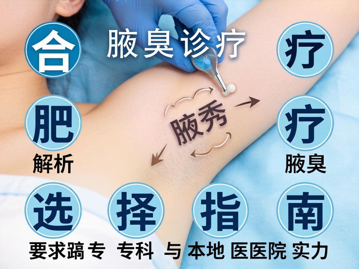 合肥腋臭诊疗选择指南，解析合肥腋秀专科与本地医院实力