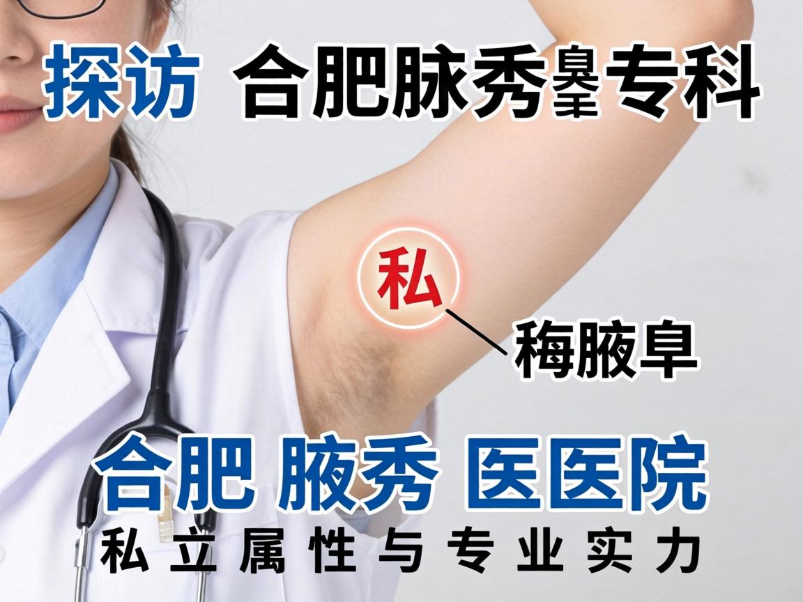 探访合肥腋秀腋臭专科，解析合肥腋秀医院的私立属性与专业实力