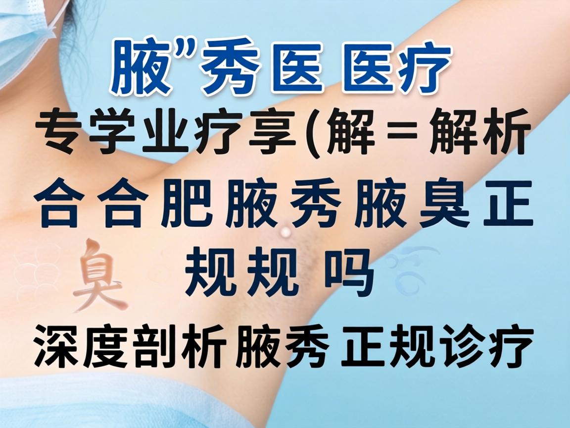 腋秀医疗专业解析，合肥腋秀腋臭正规吗，深度剖析腋秀正规诊疗