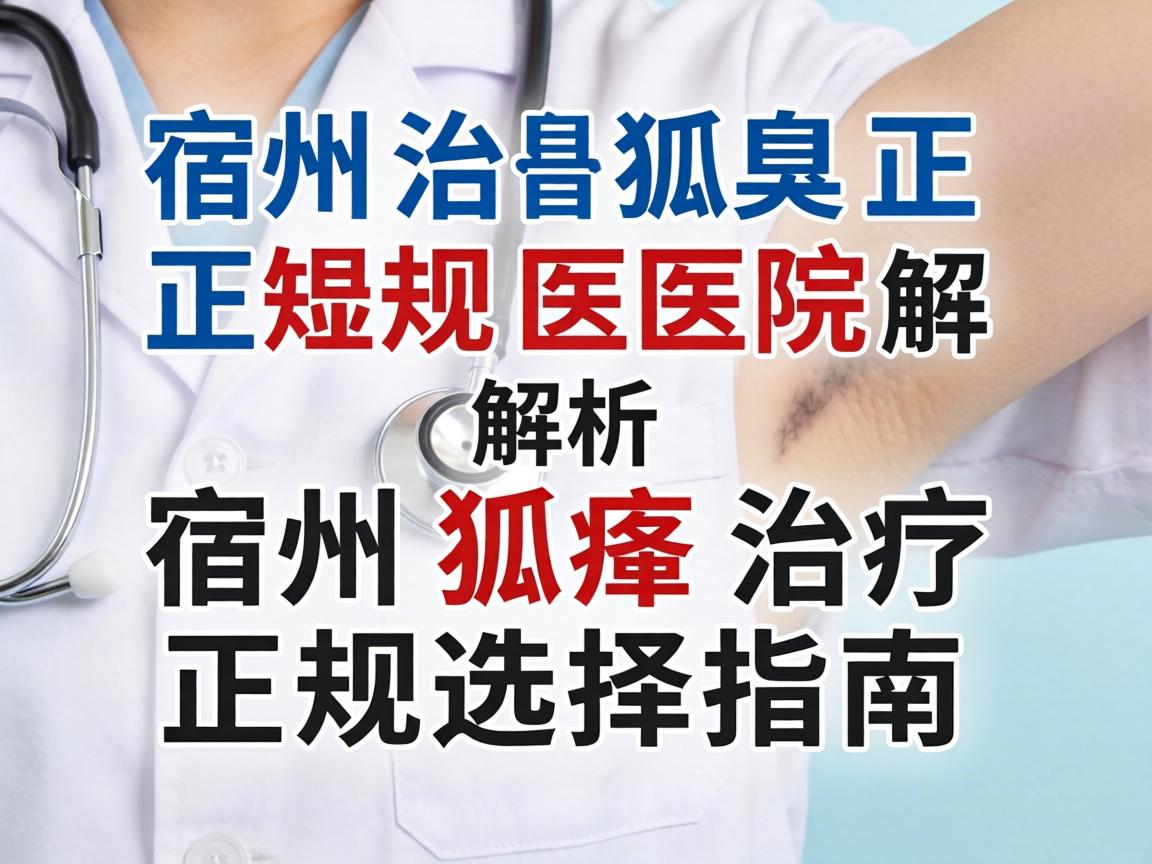 宿州治狐臭正规医院解析，宿州狐臭治疗正规选择指南
