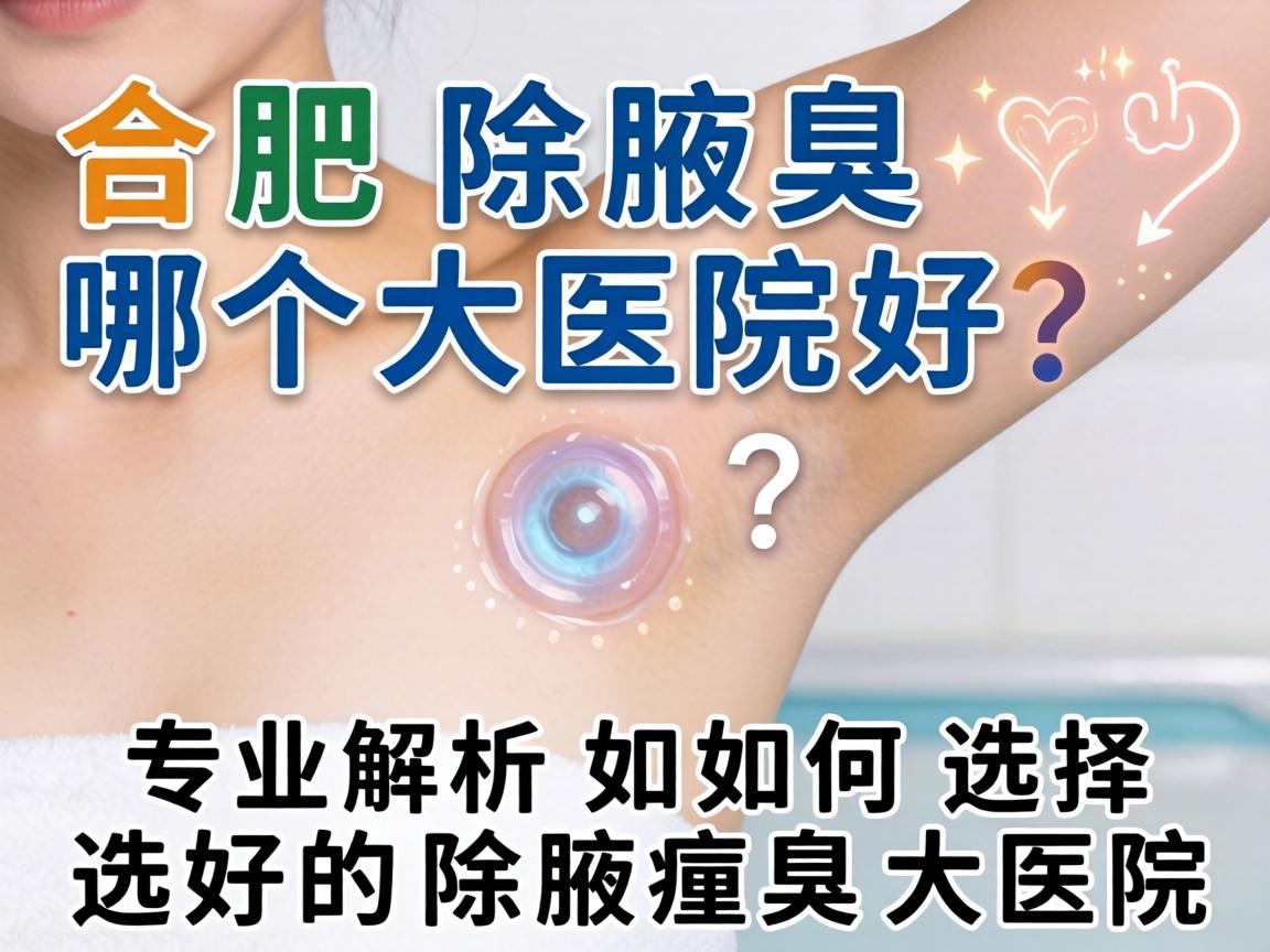 合肥除腋臭哪个大医院好？专业解析如何选择好的除腋臭大医院