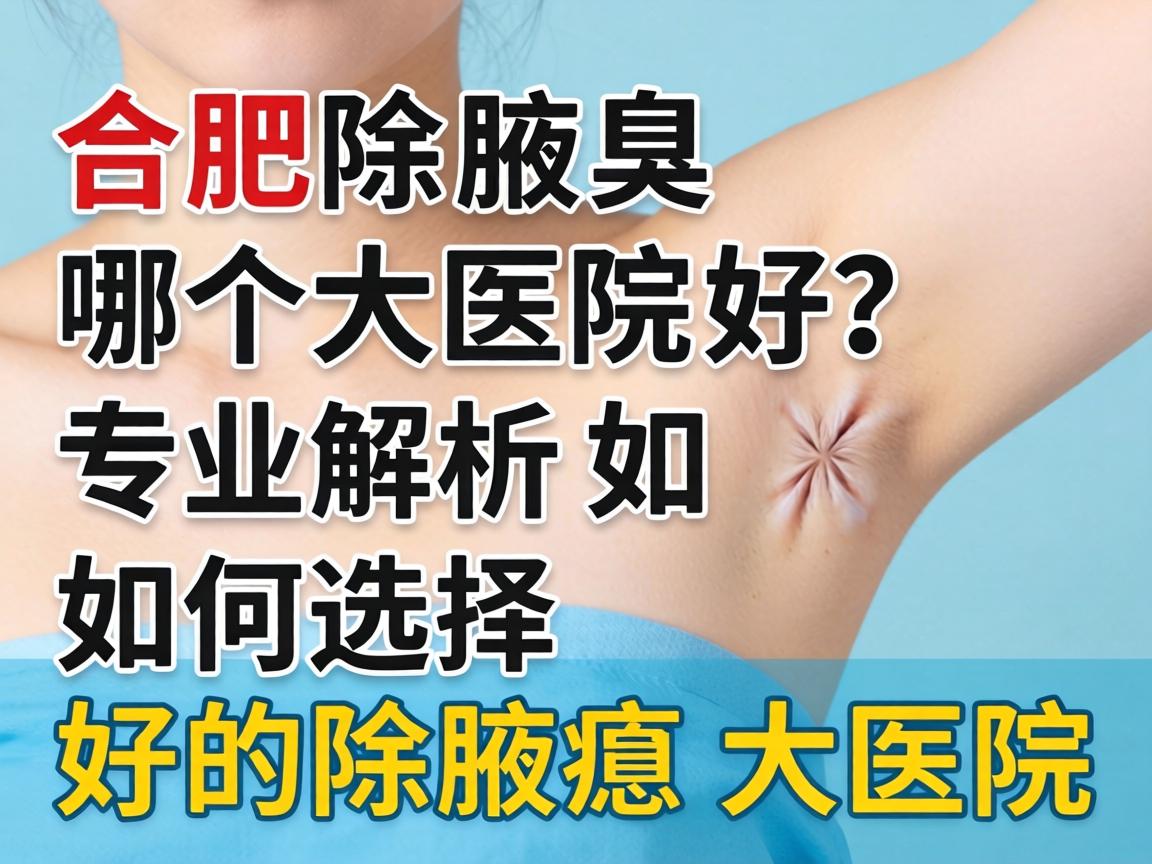 合肥除腋臭哪个大医院好？专业解析如何选择好的除腋臭大医院