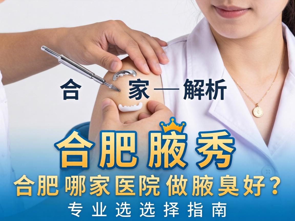 合肥腋秀解析，合肥哪家医院做腋臭好？专业选择指南