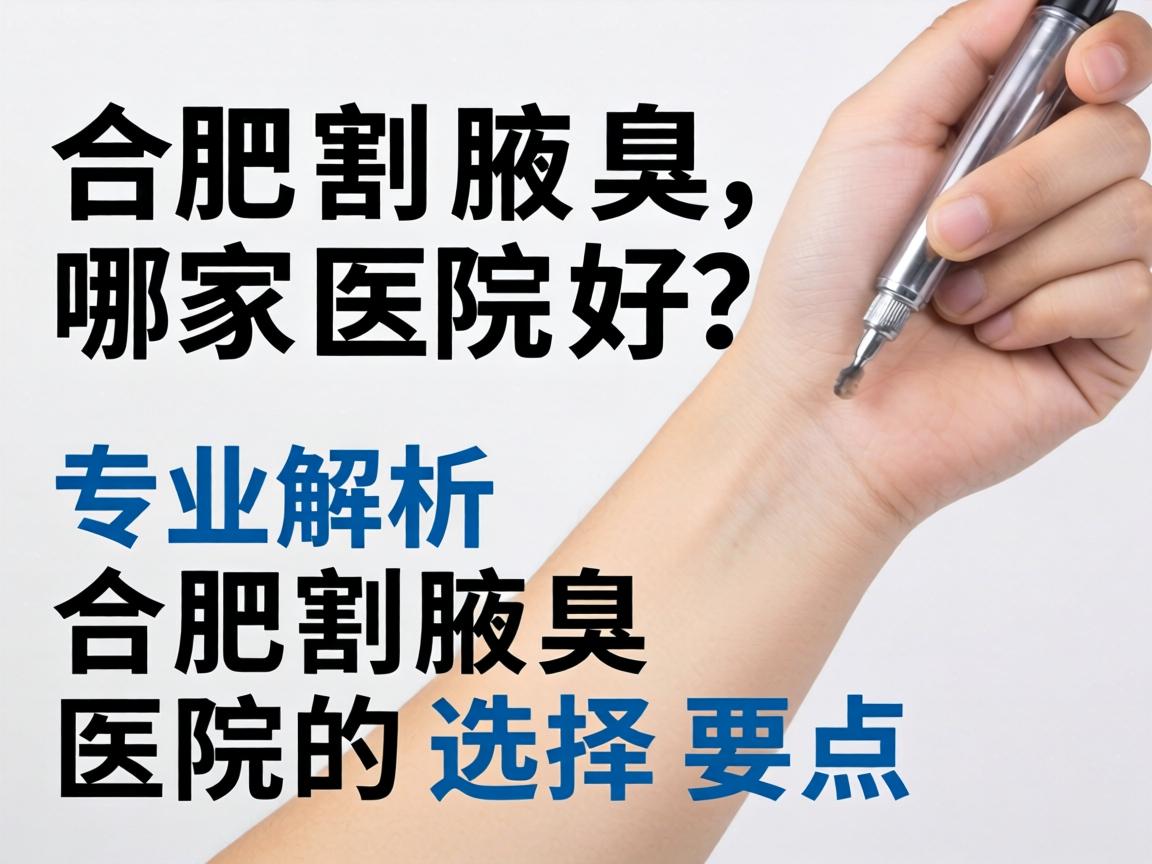合肥割腋臭哪家医院好？专业解析合肥割腋臭医院的选择要点