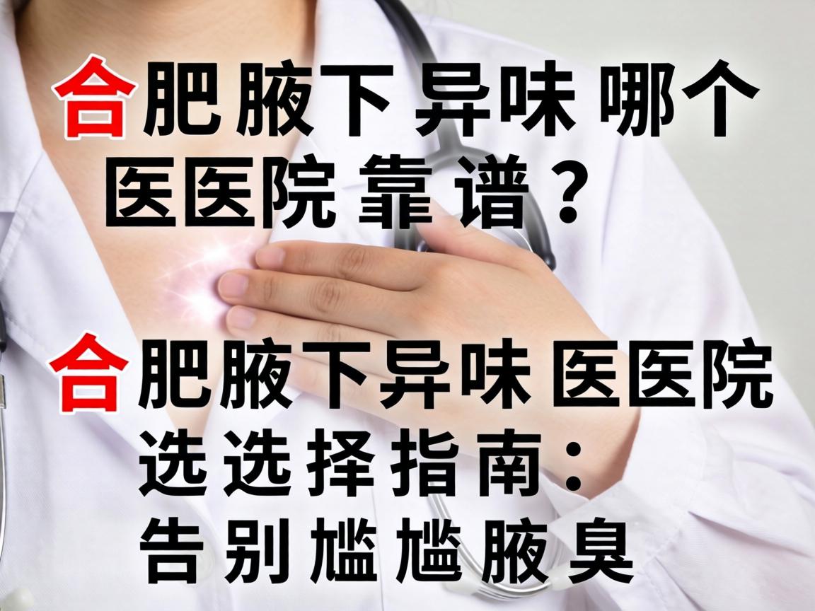 合肥腋下异味哪个医院靠谱？合肥腋下异味医院选择指南，告别尴尬腋臭