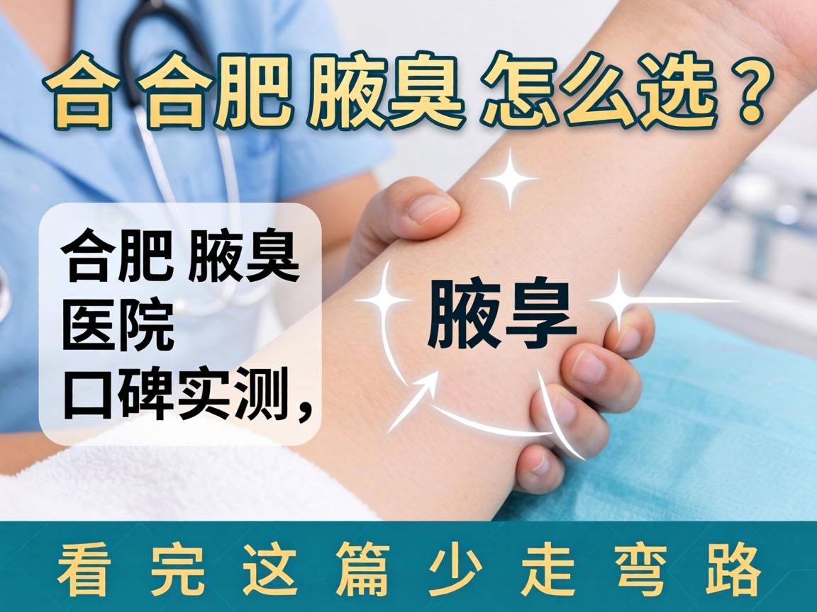 合肥腋臭医院怎么选？合肥腋臭医院口碑实测，看完这篇少走弯路