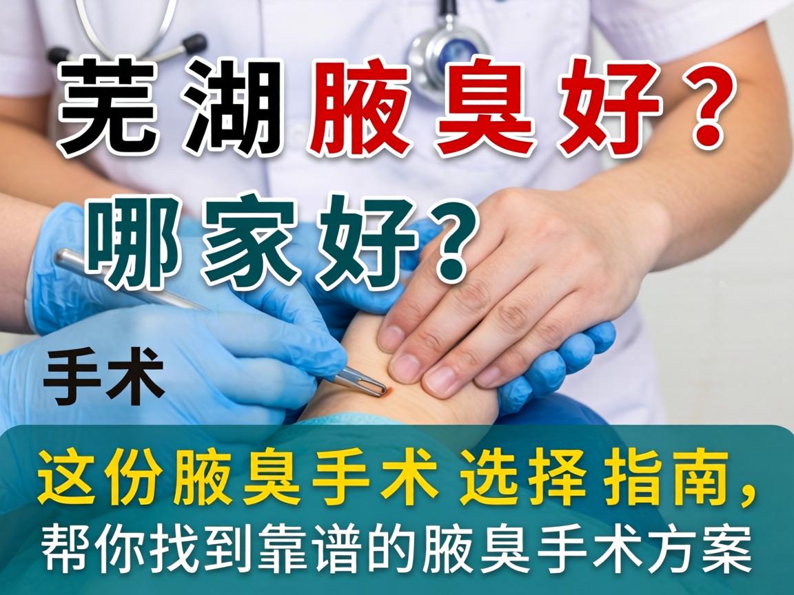 芜湖腋臭手术哪家好？这份腋臭手术选择指南，帮你找到靠谱的腋臭手术方案