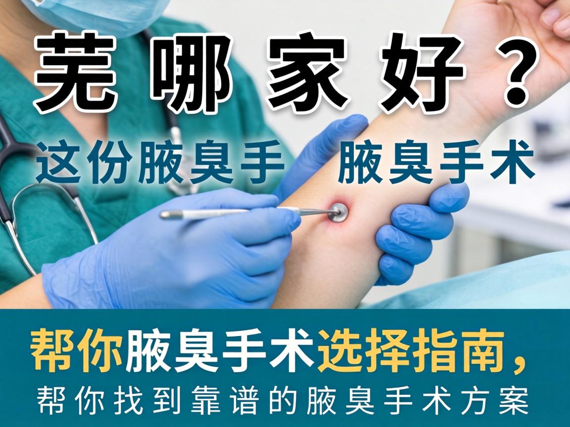 芜湖腋臭手术哪家好？这份腋臭手术选择指南，帮你找到靠谱的腋臭手术方案