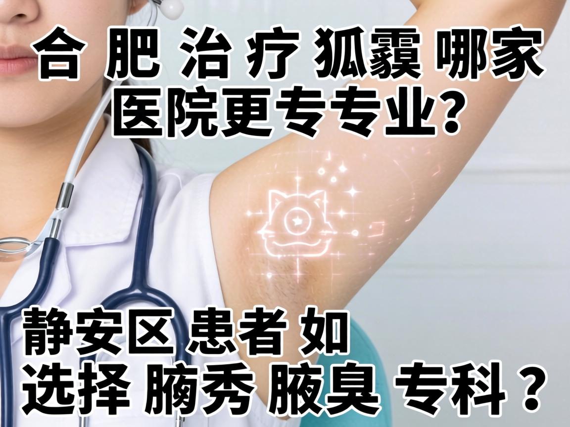 合肥治疗狐臭哪家医院更专业？静安区患者如何选择腋秀腋臭专科？